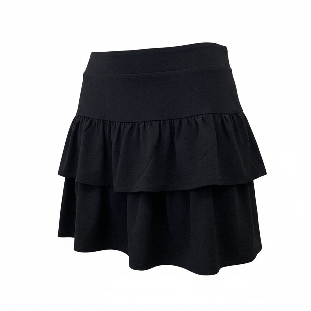 LOFT Black Tiered Ruffle Skirt | Size Medium Gently Used